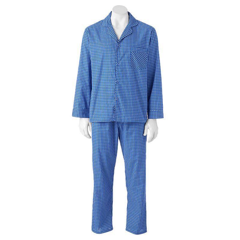 Big & Tall Hanes® Classics Pajama Set, Men's, Size: XXL Tall, Solid Blue Product Image