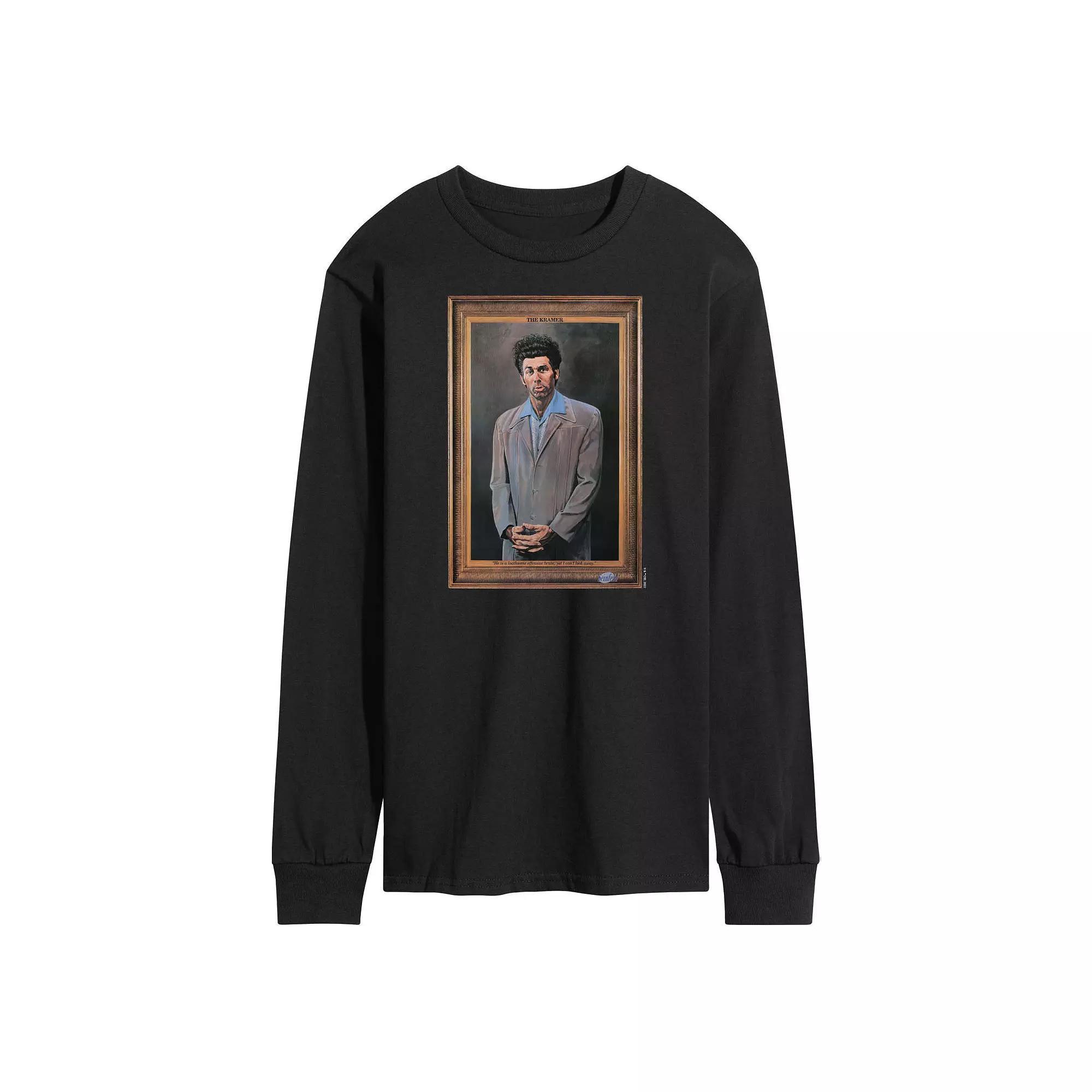 Mens Seinfeld Kramer Portrait Long Sleeve Graphic Tee Product Image