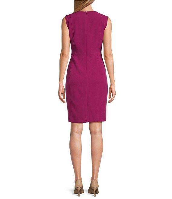 Kasper Stretch Crepe Princess Seam Sheath Dress Product Image