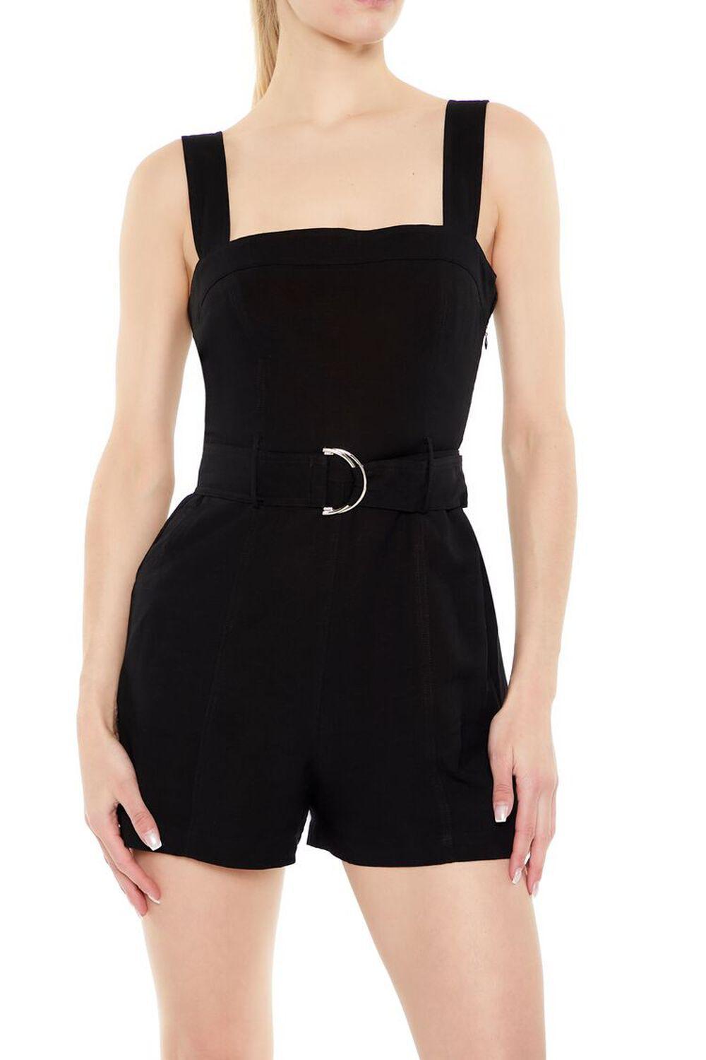 Belted Square-Neck Tank Romper | Forever 21 Product Image