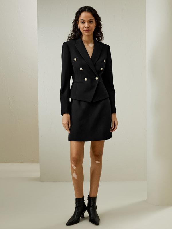 Tailored Double-Breasted Blazer Product Image