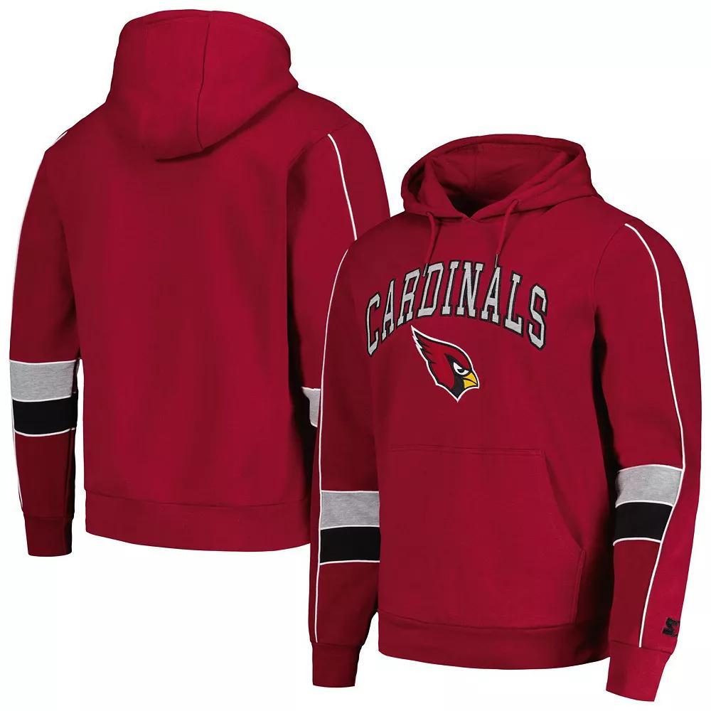 Men's Starter Navy Chicago Bears Captain Pullover Hoodie, Size: Small, Blue Product Image