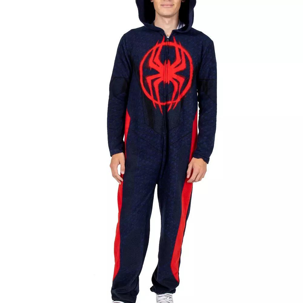 Mens Spider-Man Hooded Union Suit Pajamas Product Image