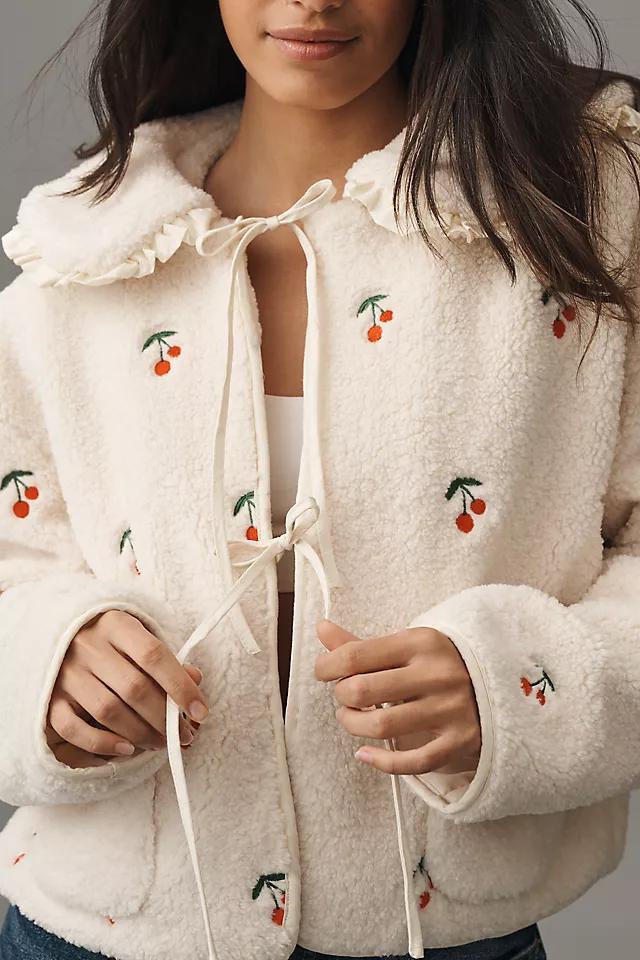 MABLE Sherpa Embroidered Jacket Product Image
