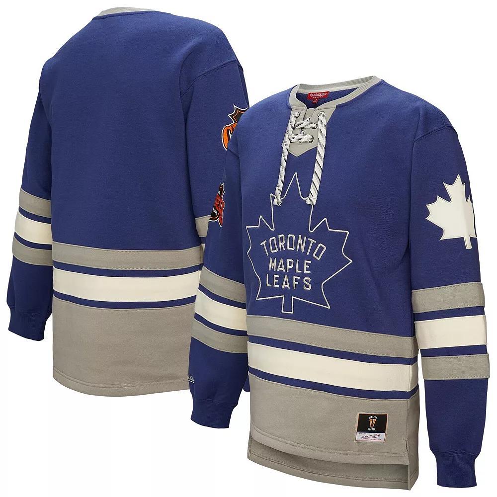 Women's Mitchell & Ness Blue Toronto Maple Leafs Heritage Lace-Up Pullover Sweatshirt, Size: Small, Mpl Blue Product Image