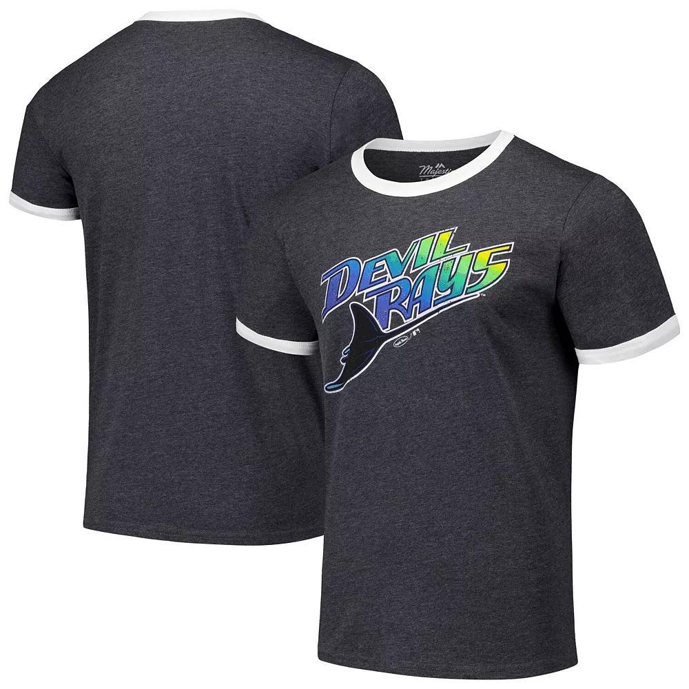 Men's Majestic Threads Black Tampa Bay Rays Ringer Tri-Blend T-Shirt, Size: 2XL Product Image