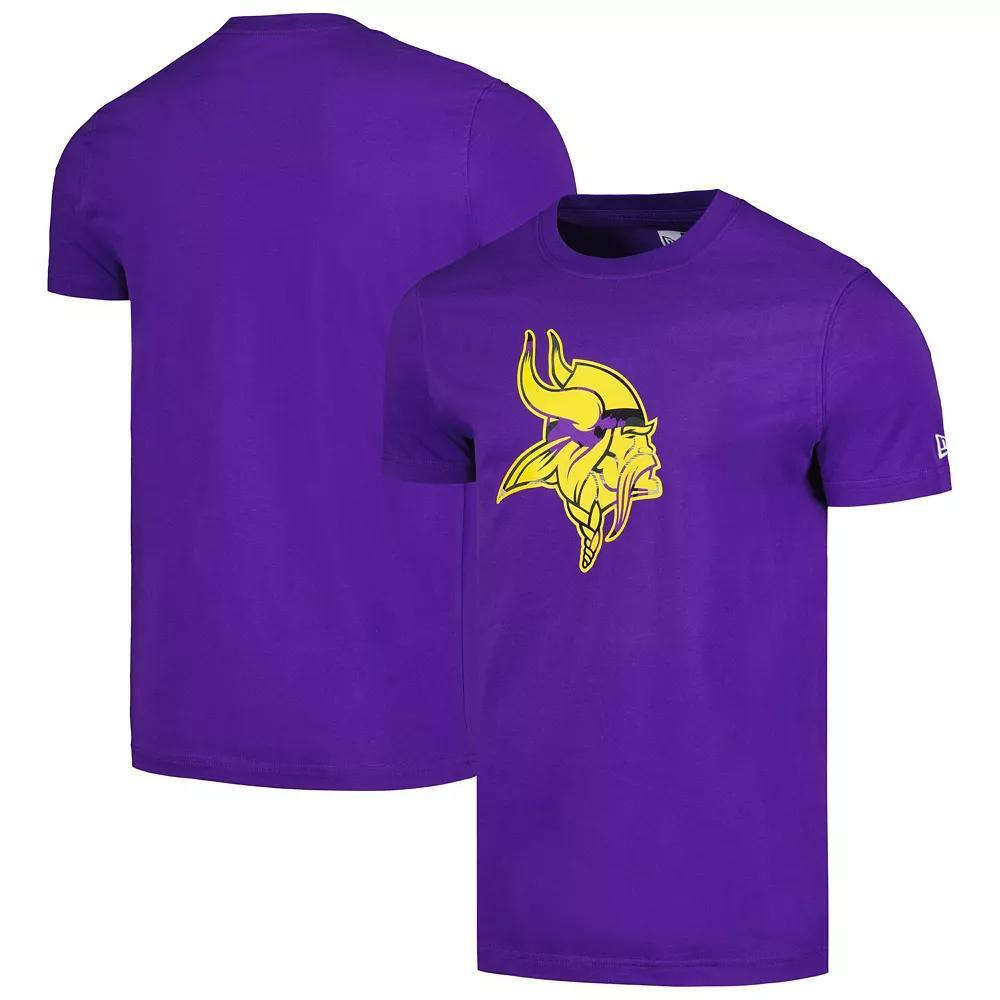 Men's New Era Purple Minnesota Vikings Camo Logo T-Shirt, Size: Large Product Image