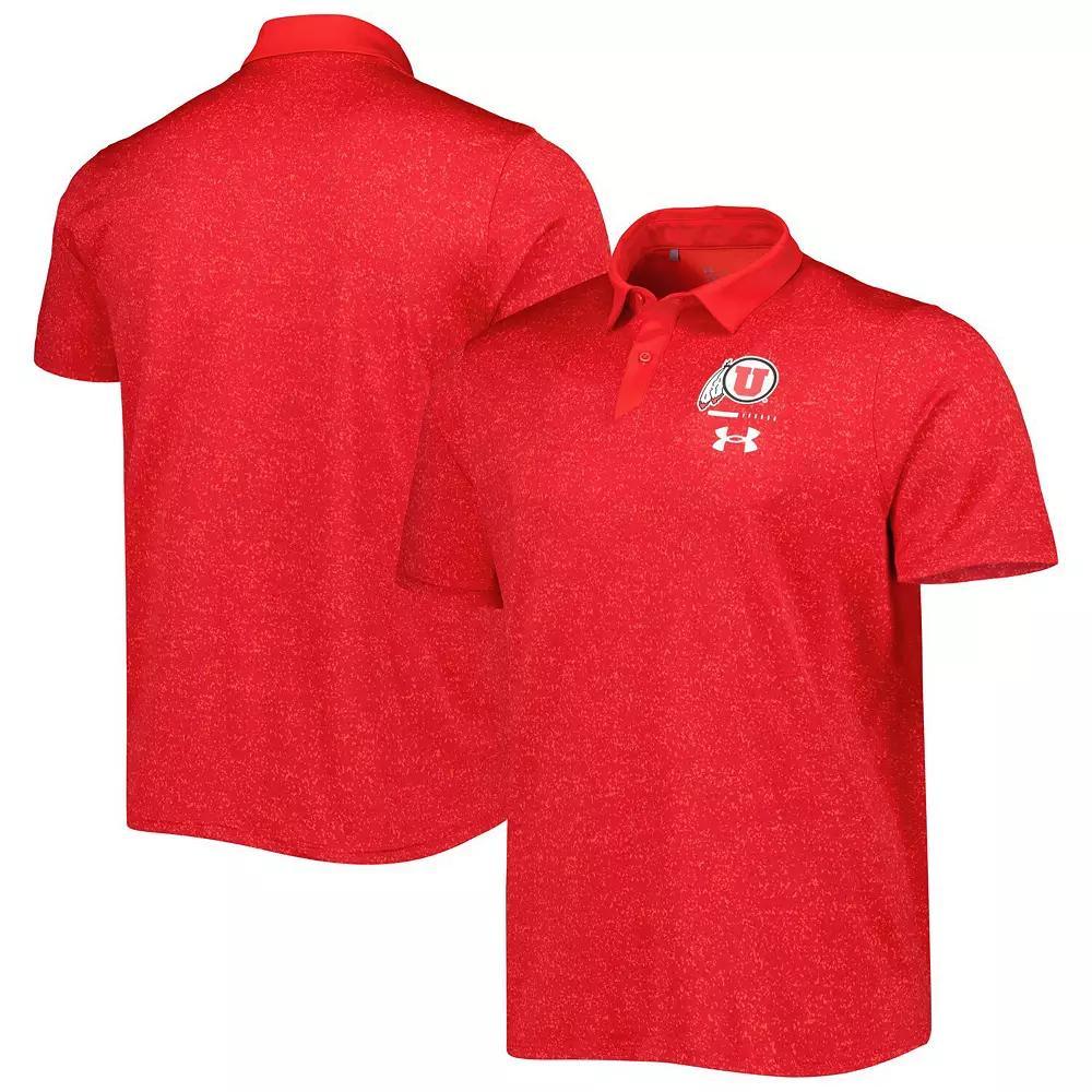 Men's Under Armour Red Utah Utes Static Performance Polo, Size: Large, Ute Red Product Image