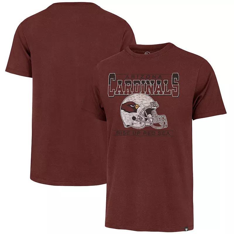 Men's '47 Cardinal Arizona Cardinals Gridiron Classics Time Lock Franklin T-Shirt, Size: 3XL, Red Product Image