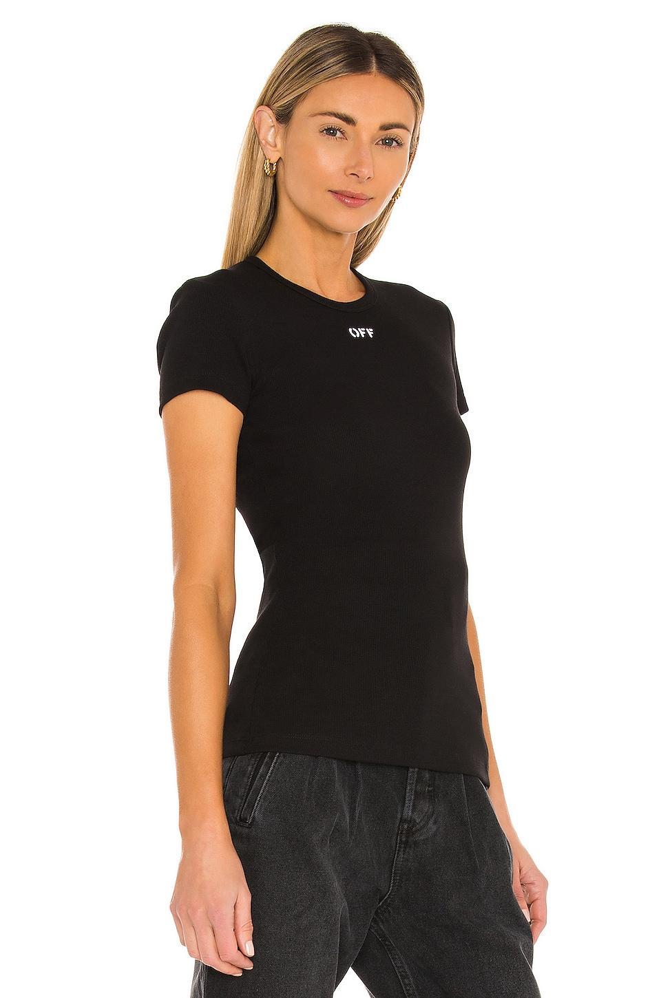 Basic Ribbed Tee OFF-WHITE Product Image