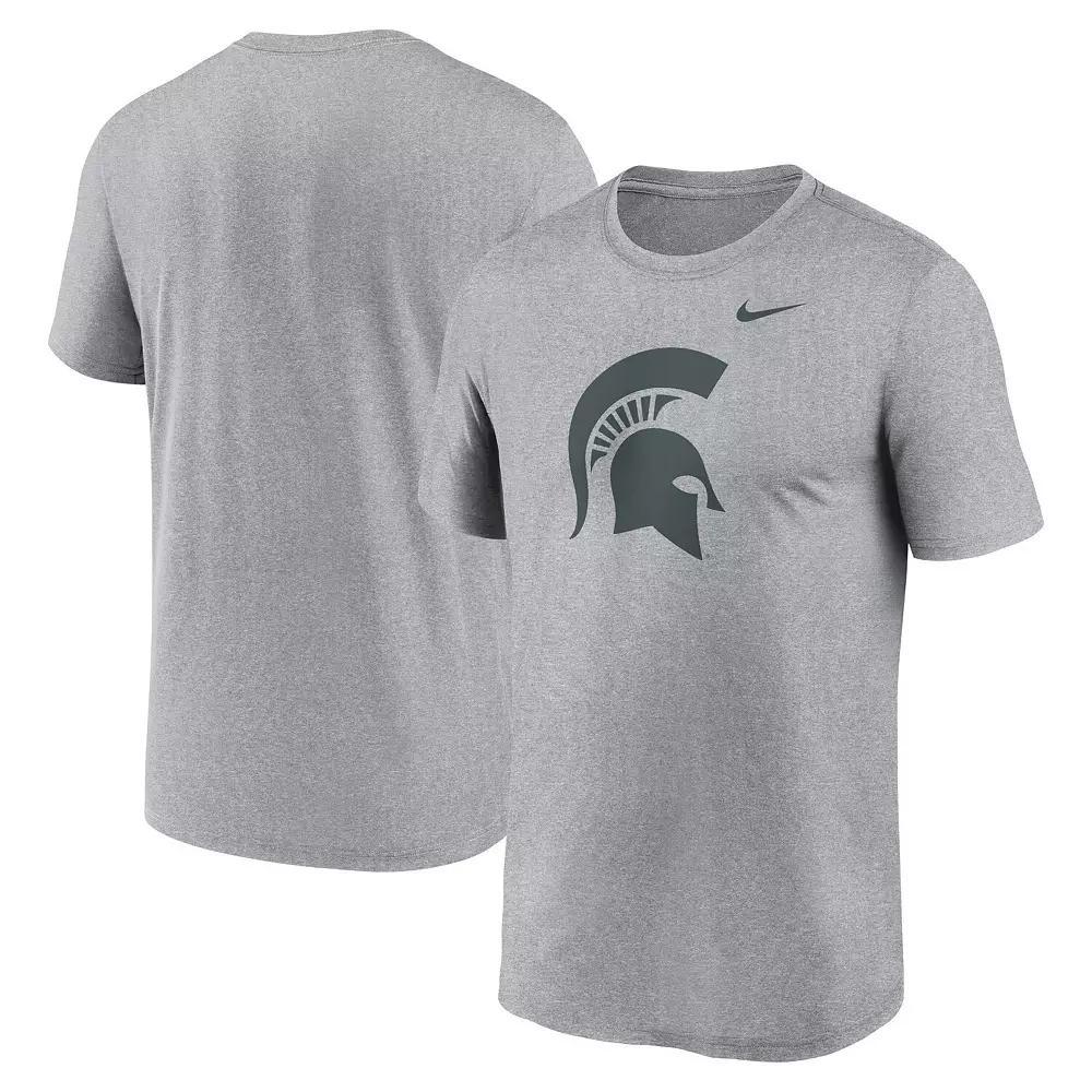Men's Nike Heather Gray Michigan State Spartans Primetime Legend Logo T-Shirt, Size: Large, Grey Product Image