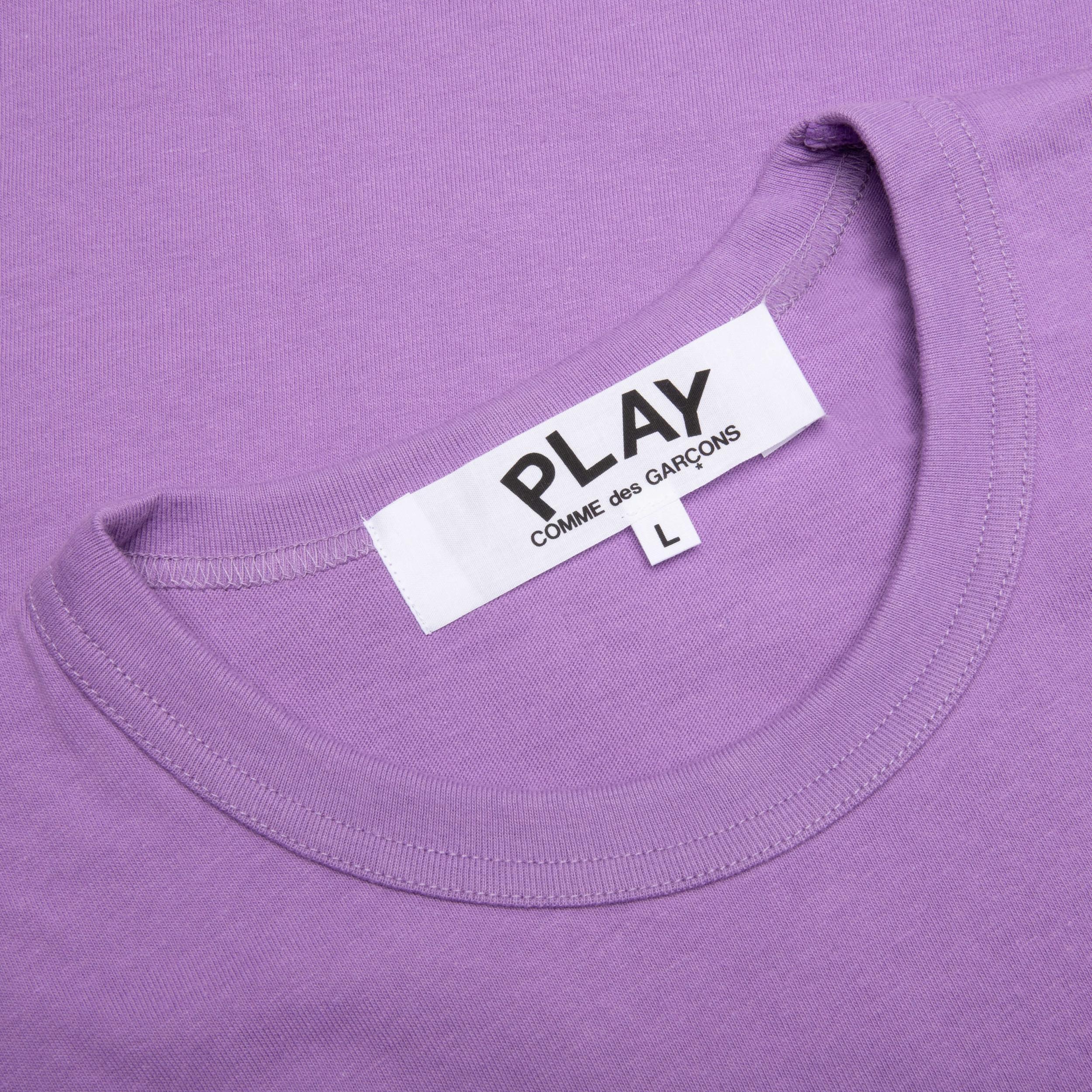 Small Red Heart T-Shirt - Purple Male Product Image