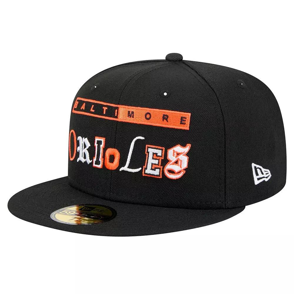 Men's New Era Black Baltimore Orioles Ransom 59FIFTY Fitted Hat, Size: 7 1/4 Product Image