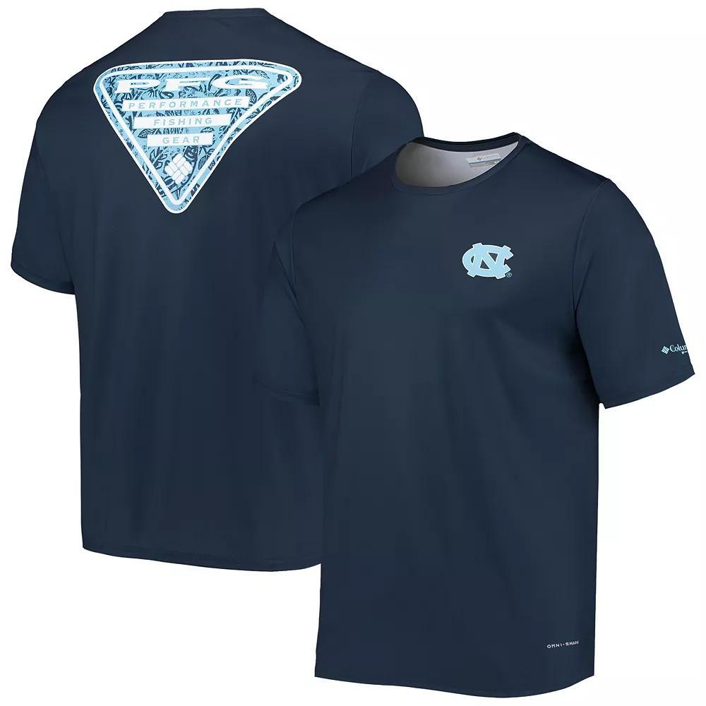 Men's Columbia Navy North Carolina Tar Heels Terminal Tackle Omni-Shade T-Shirt, Size: Large, Blue Product Image
