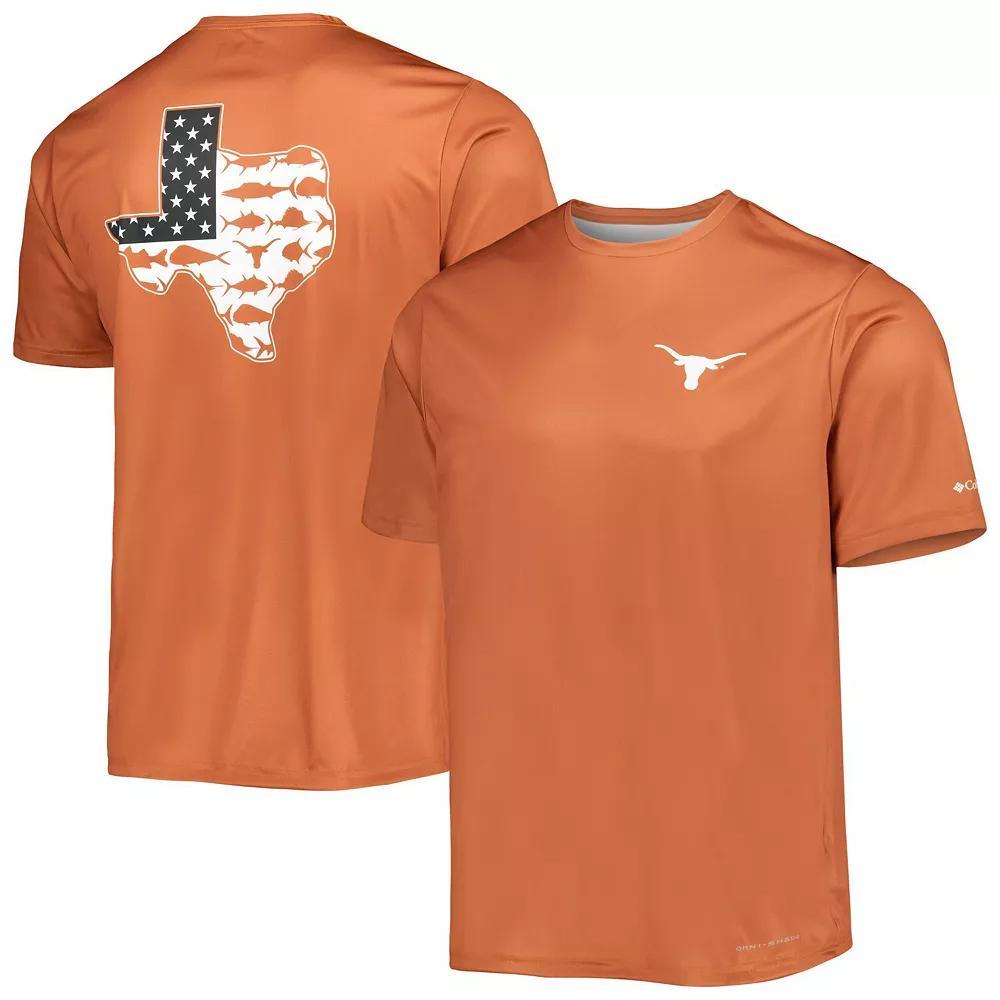 Mens Columbia Texas Orange Texas Longhorns Terminal Tackle Omni-Shade T-Shirt Product Image