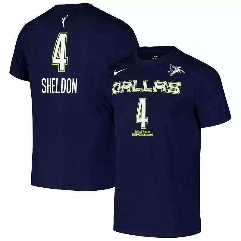 Unisex Nike Jacy Sheldon Navy Dallas Wings 2024 WNBA Draft Name & Number T-Shirt, Adult Unisex, Size: 2XL, Wnb Blue Product Image