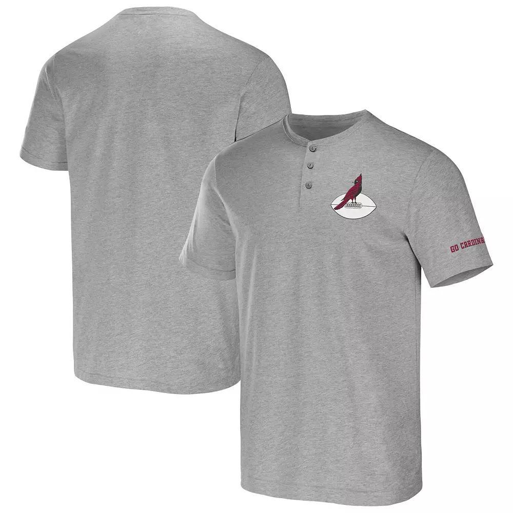 Men's NFL x Darius Rucker Collection by Fanatics Heather Gray Cleveland Browns Henley T-Shirt, Size: Small, Grey Product Image