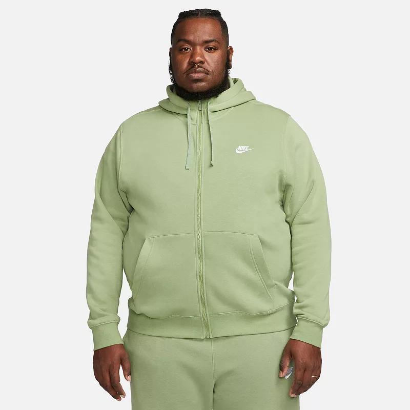 Mens Nike Sportswear Club Fleece Full-Zip Hoodie Black Navy White Product Image