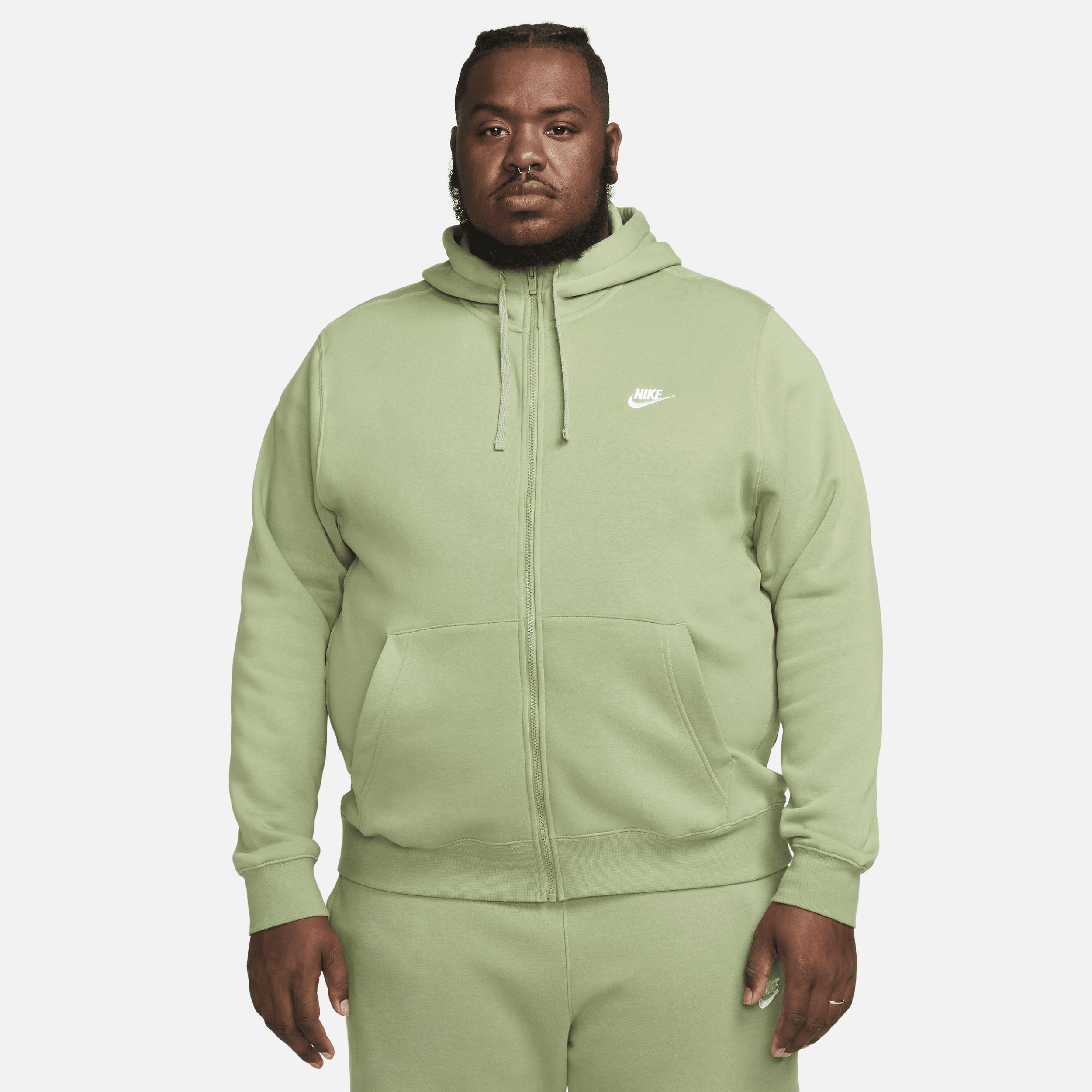 Mens Nike Sportswear Club Fleece Full-Zip Hoodie Black Navy White Product Image