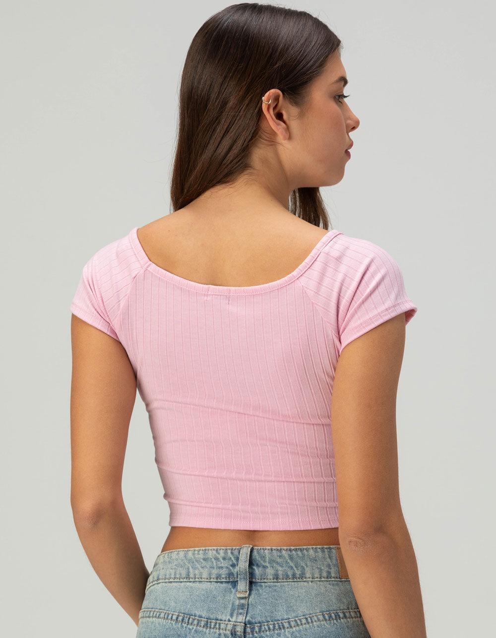 TILLYS Boat Neck Womens Tee - WHITE Product Image