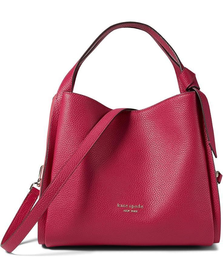 Knott Croc Embossed Leather Medium Crossbody Tote Product Image