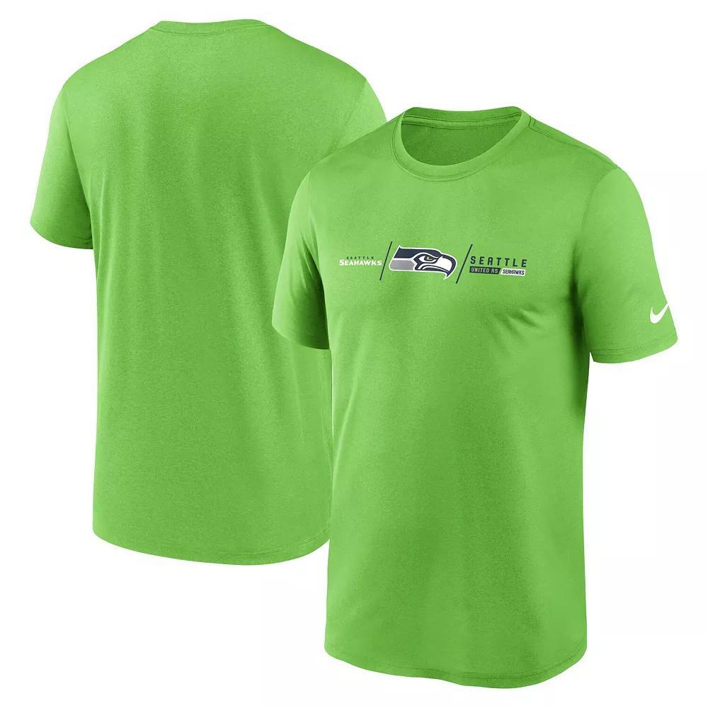 Mens Nike Heathered Charcoal New Orleans Saints Horizontal Lockup Legend Performance T-Shirt Product Image
