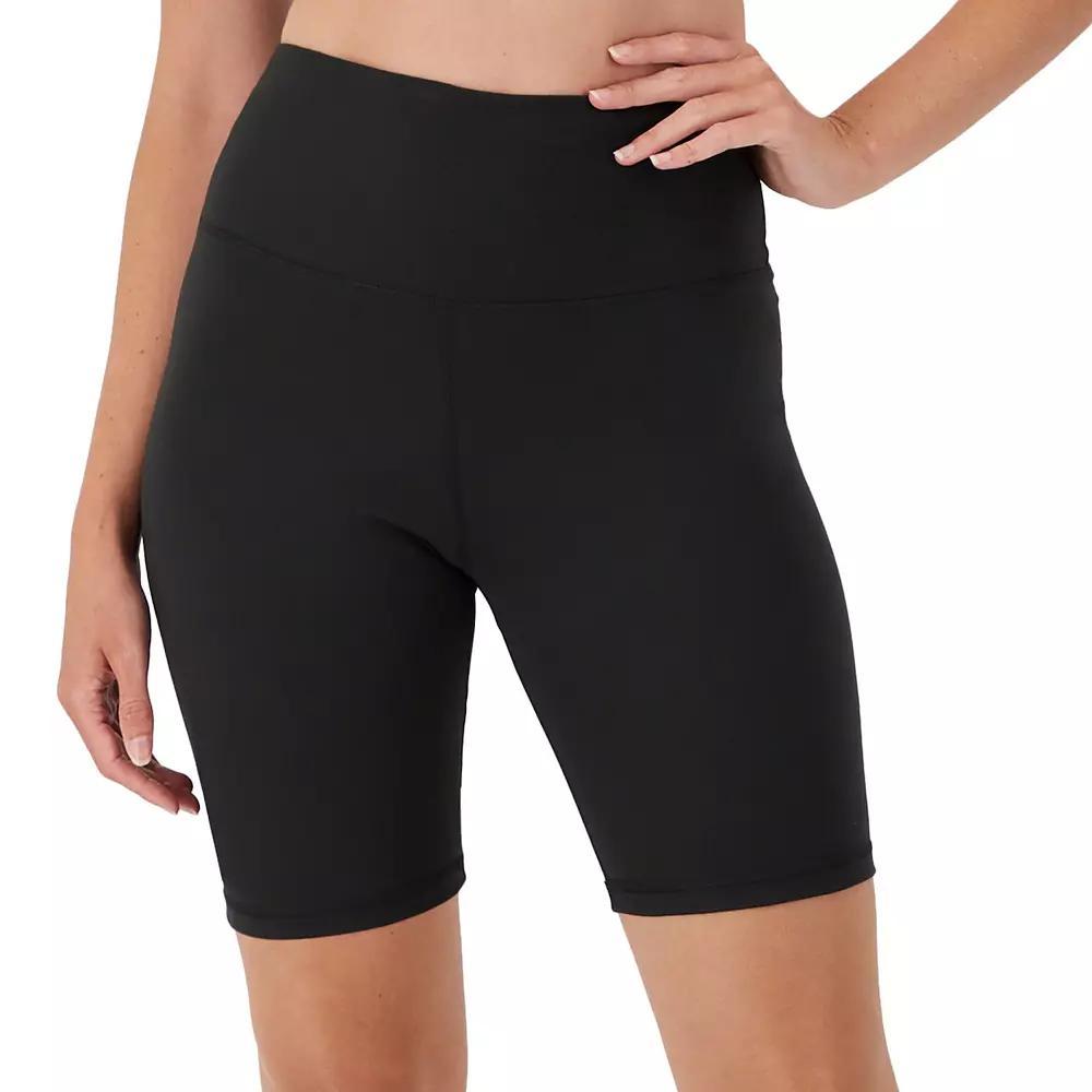 Women's Hanes Moves™ High-Waisted 7.25-in. Bike Shorts with Internal Pocket, Size: XL, Black Product Image