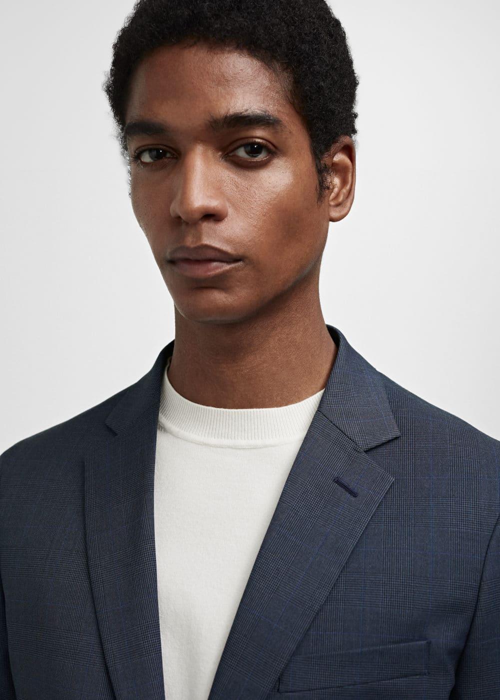 Mango Mens Super Slim-Fit Stretch Fabric Suit Blazer Product Image