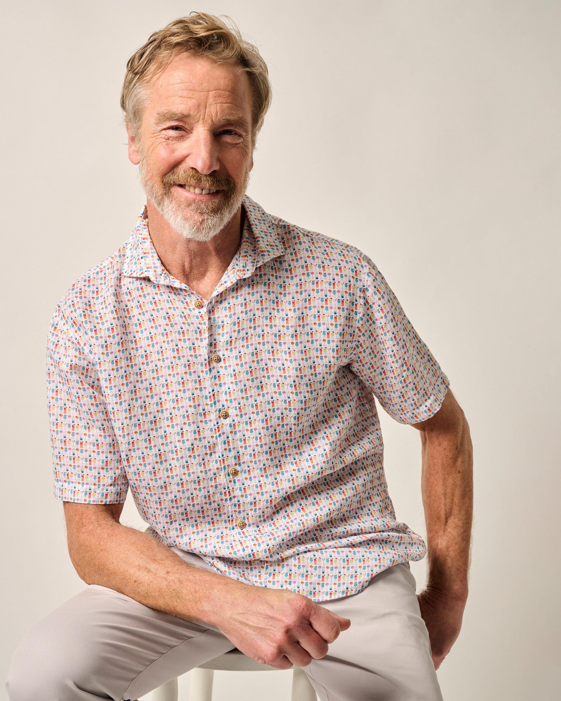Short Sleeve Hangin' Out Linen Button Up Shirt - 5 O' Clock Somewhere Male Product Image