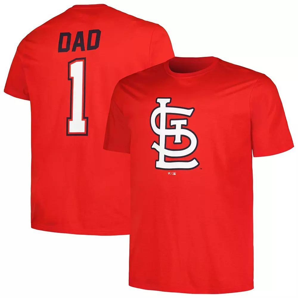 Men's Profile Red St. Louis Cardinals Big & Tall #1 Dad T-Shirt, Size: 2XLT Product Image