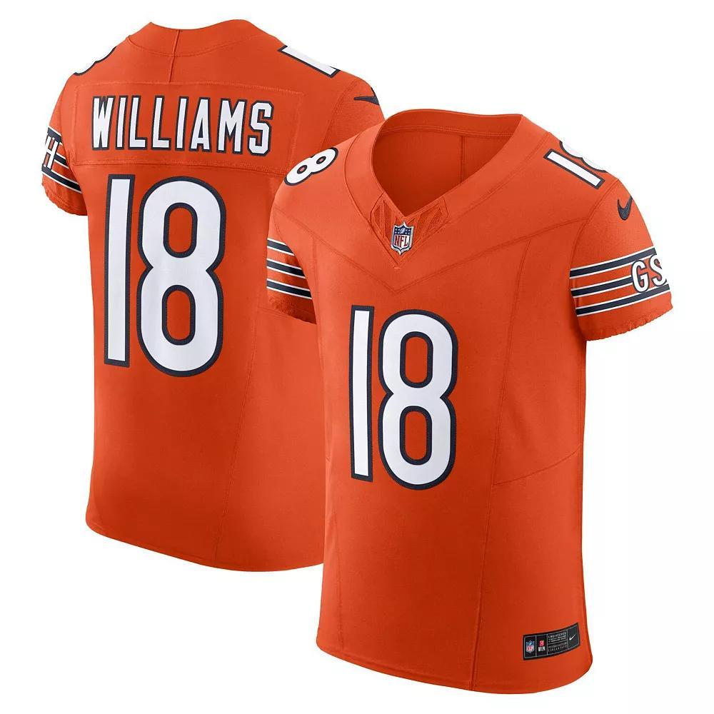 Men's Nike Caleb Williams Orange Chicago Bears Alternate Vapor F.U.S.E. Elite Jersey, Size: 40 Product Image