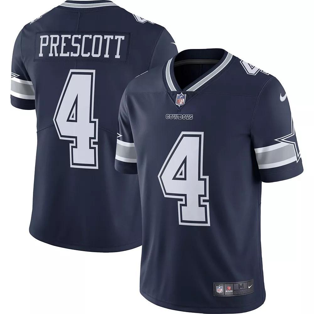 Men's Nike Dak Prescott Navy Dallas Cowboys Vapor Limited Player Jersey, Size: XL, Blue Product Image