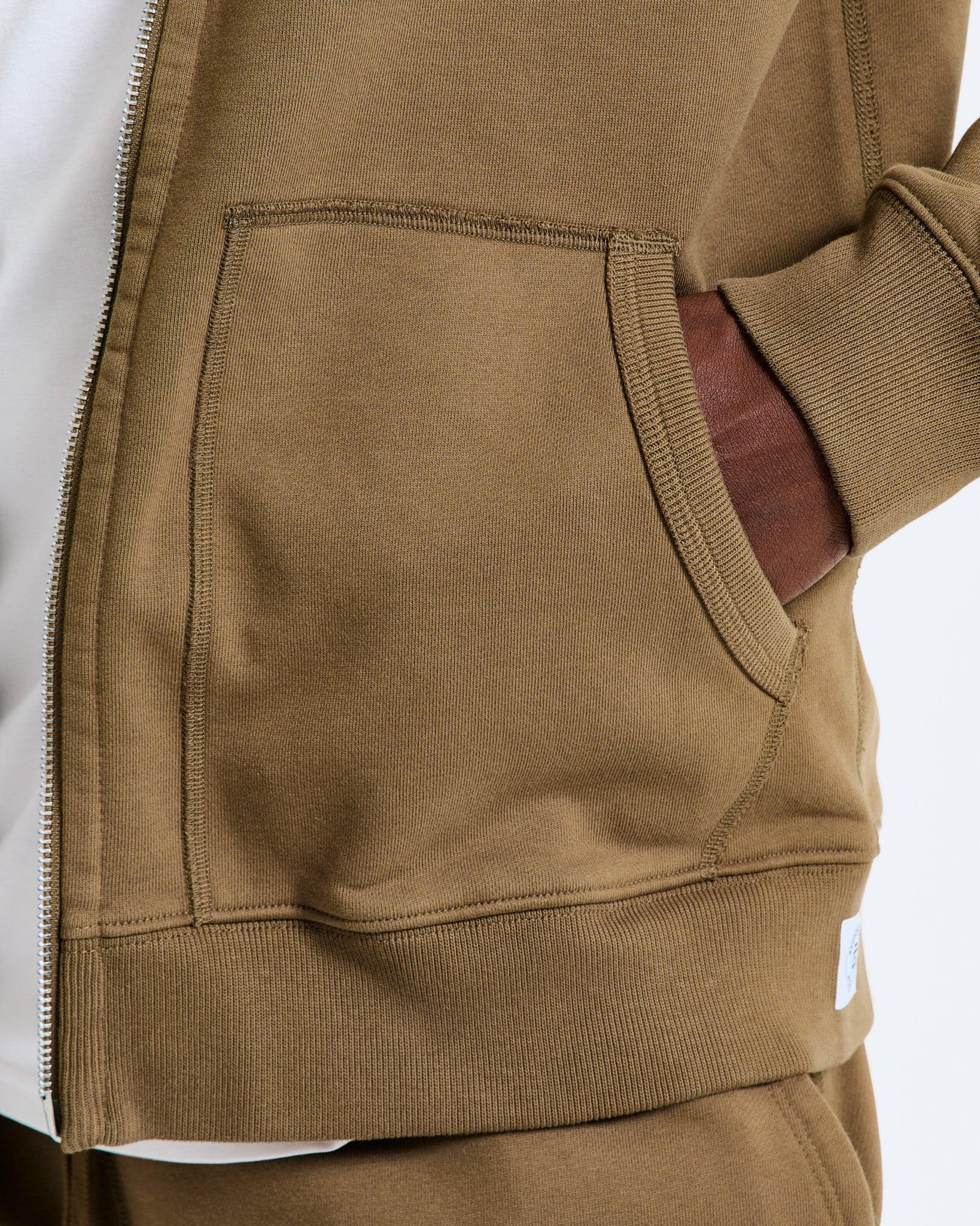 Midweight Terry Classic Full Zip Hoodie - Vault Male Product Image