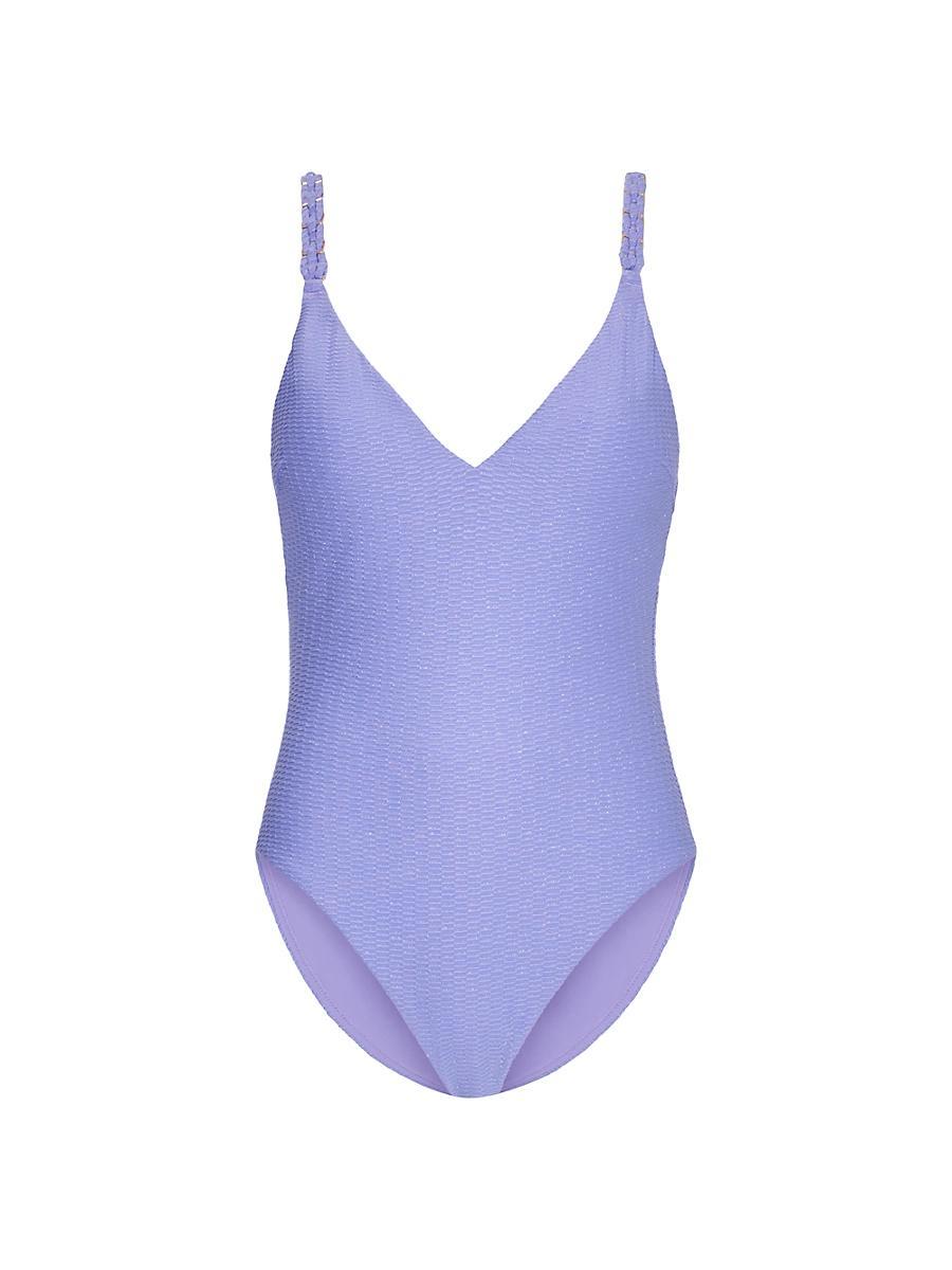 Womens Metallic One-Piece Swimsuit Product Image