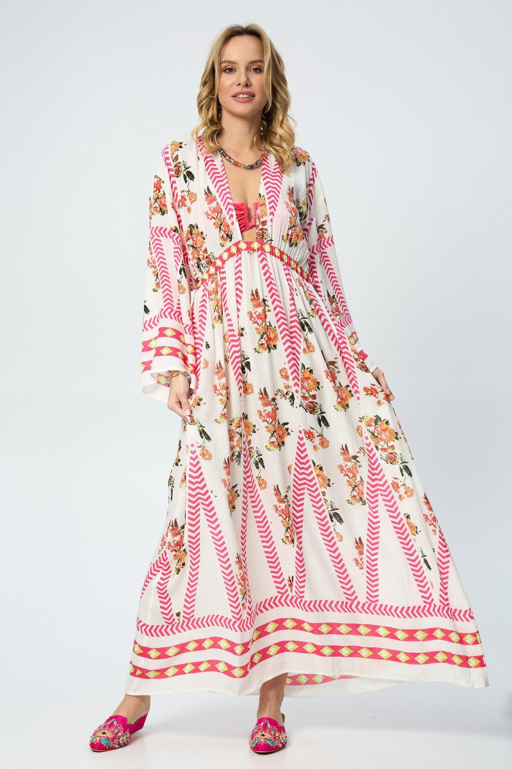 Aztec Floral Keyhole Kaftan Product Image