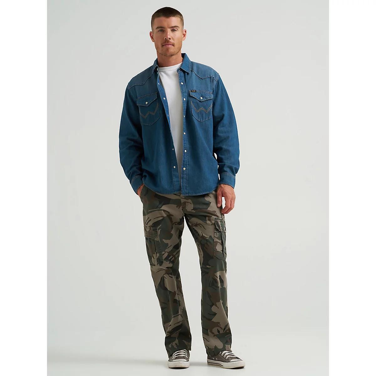 Men's Iconic Cowboy Wash Denim Shirt in Tobacco Denim Product Image
