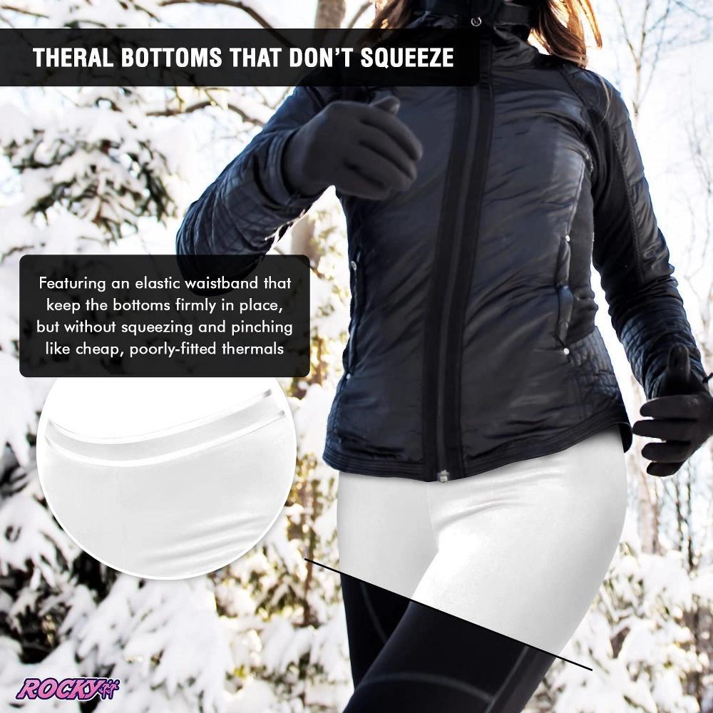 Rocky Women's Thermal Bottoms Long Johns Underwear Pants Fleece Lined Base Layer Pants, Tagless Insulated For Outdoor Ski Warmth/Extreme Cold Leggings Product Image