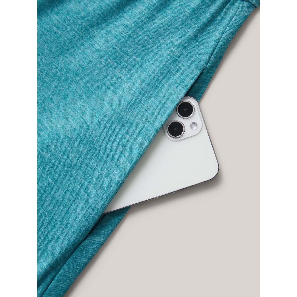 Plus Size Buckle Detail Ruched Midi Knit Dress Cerulean Women Knit Dresses Bloomchic 14-16/1X Product Image