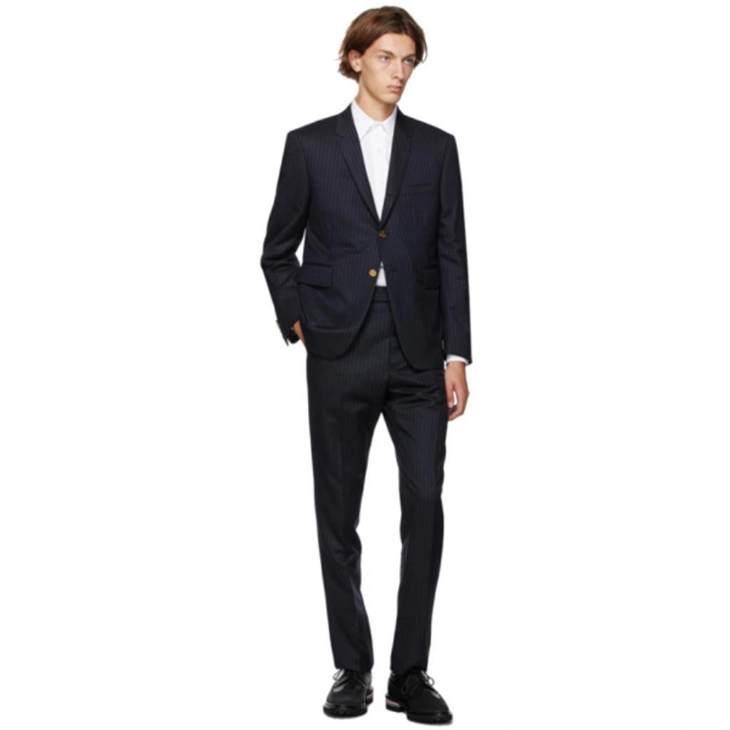 THOM BROWNE Navy Stripe Classic Blazer Product Image