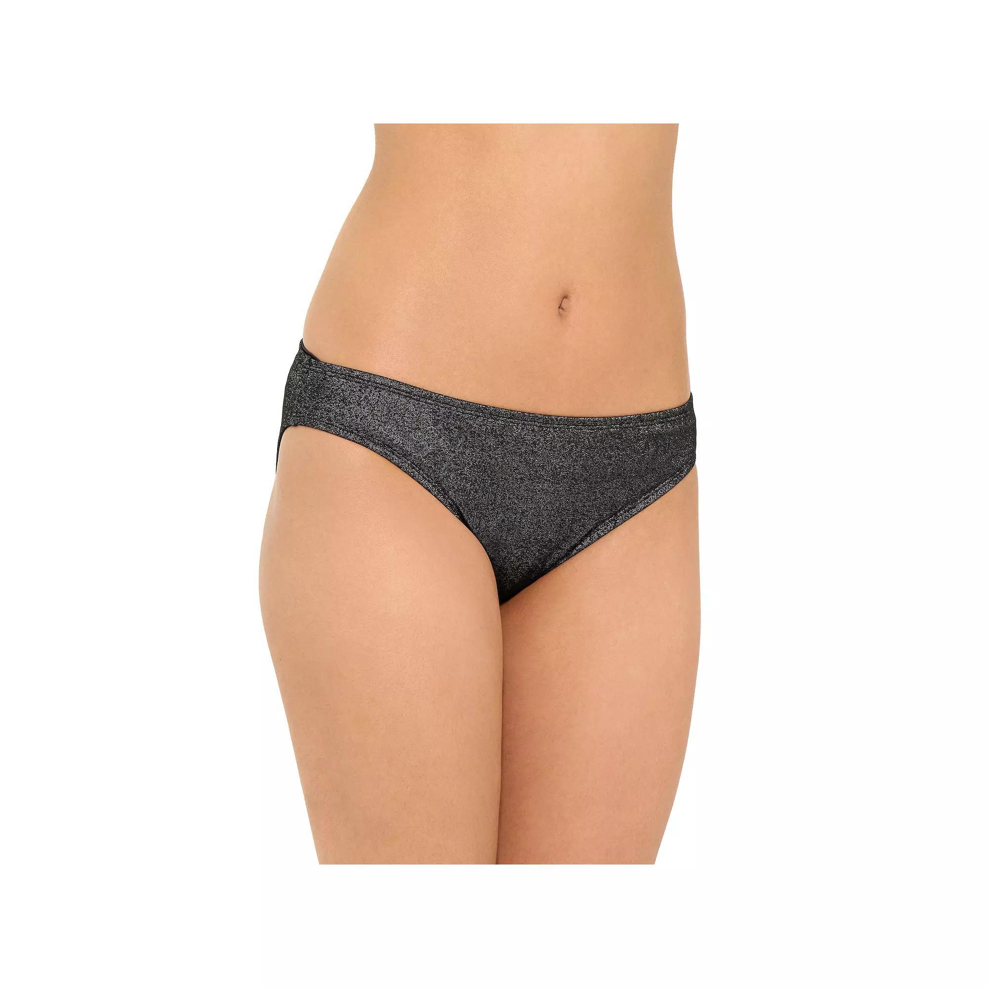 Women's Freshwater Hipster Swim Bottoms, Size: XXL, Shine Black Product Image