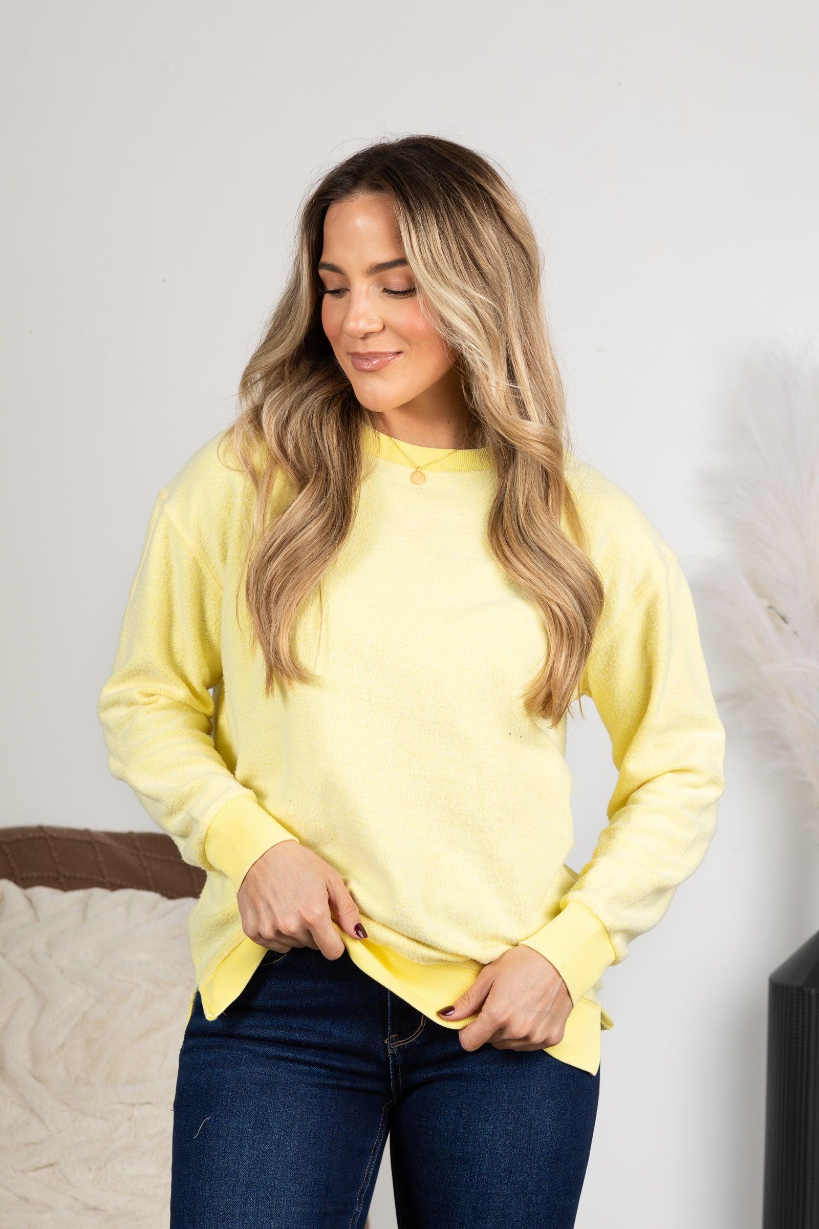 Pigment Dyed Cozy Reverse Fleece Sweatshirt Product Image