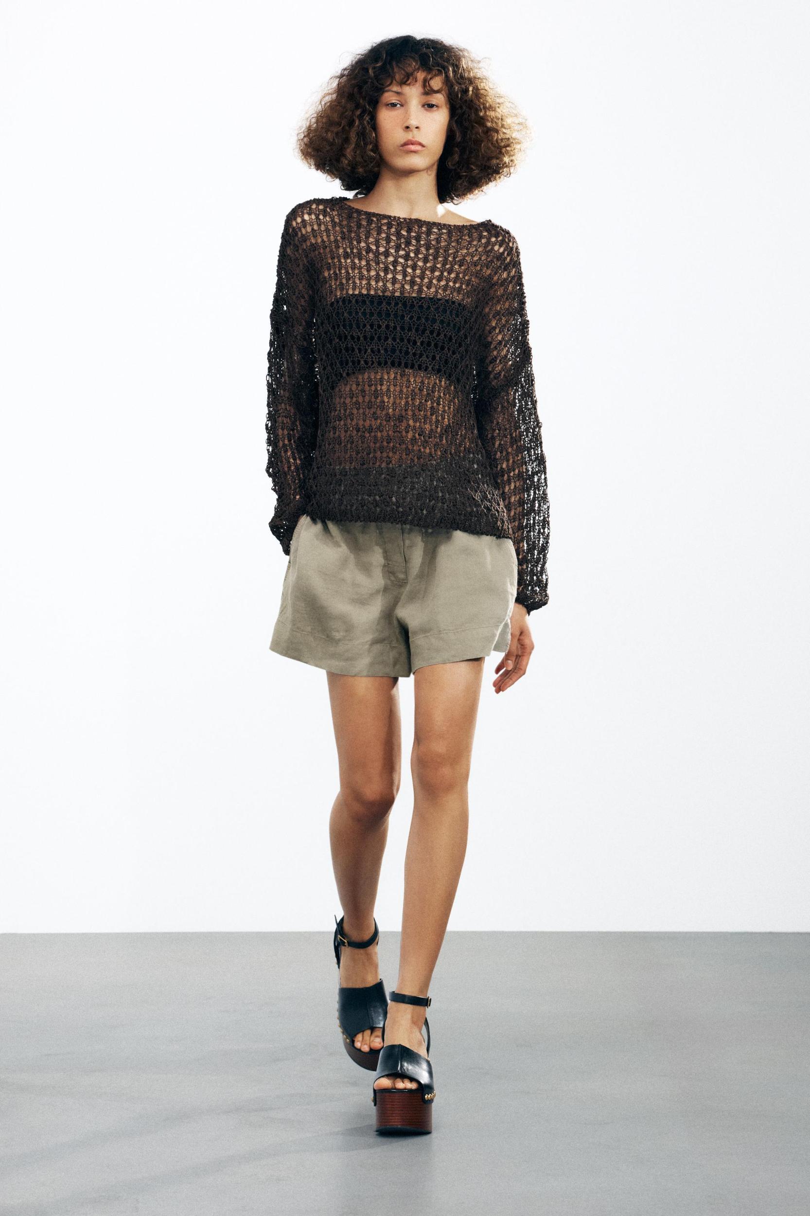OPENWORK KNIT SWEATER Product Image