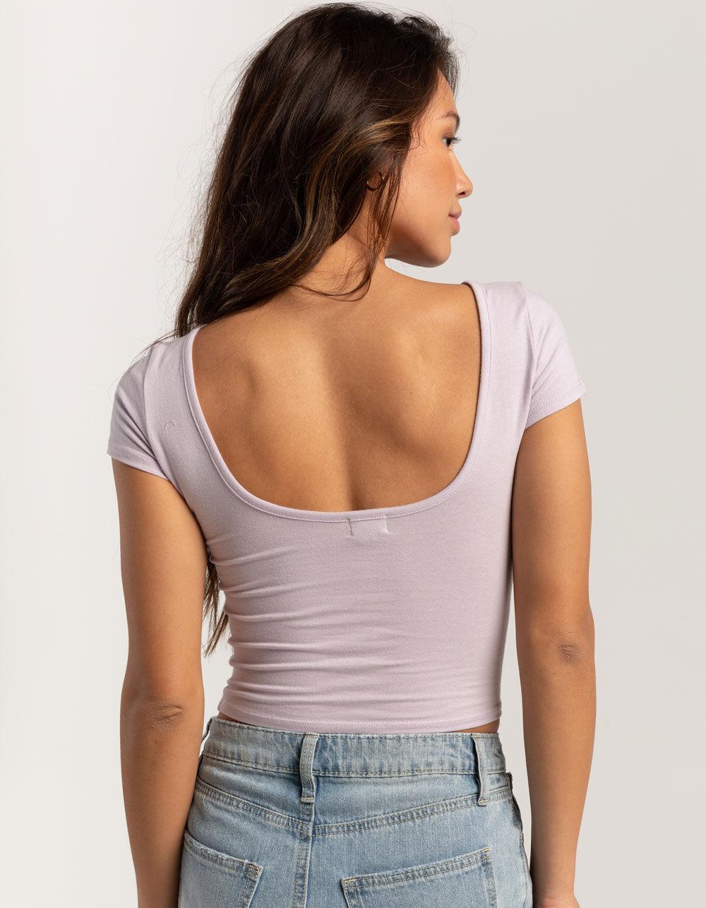 TILLYS Low Back Womens Tee - LAVENDAR Product Image