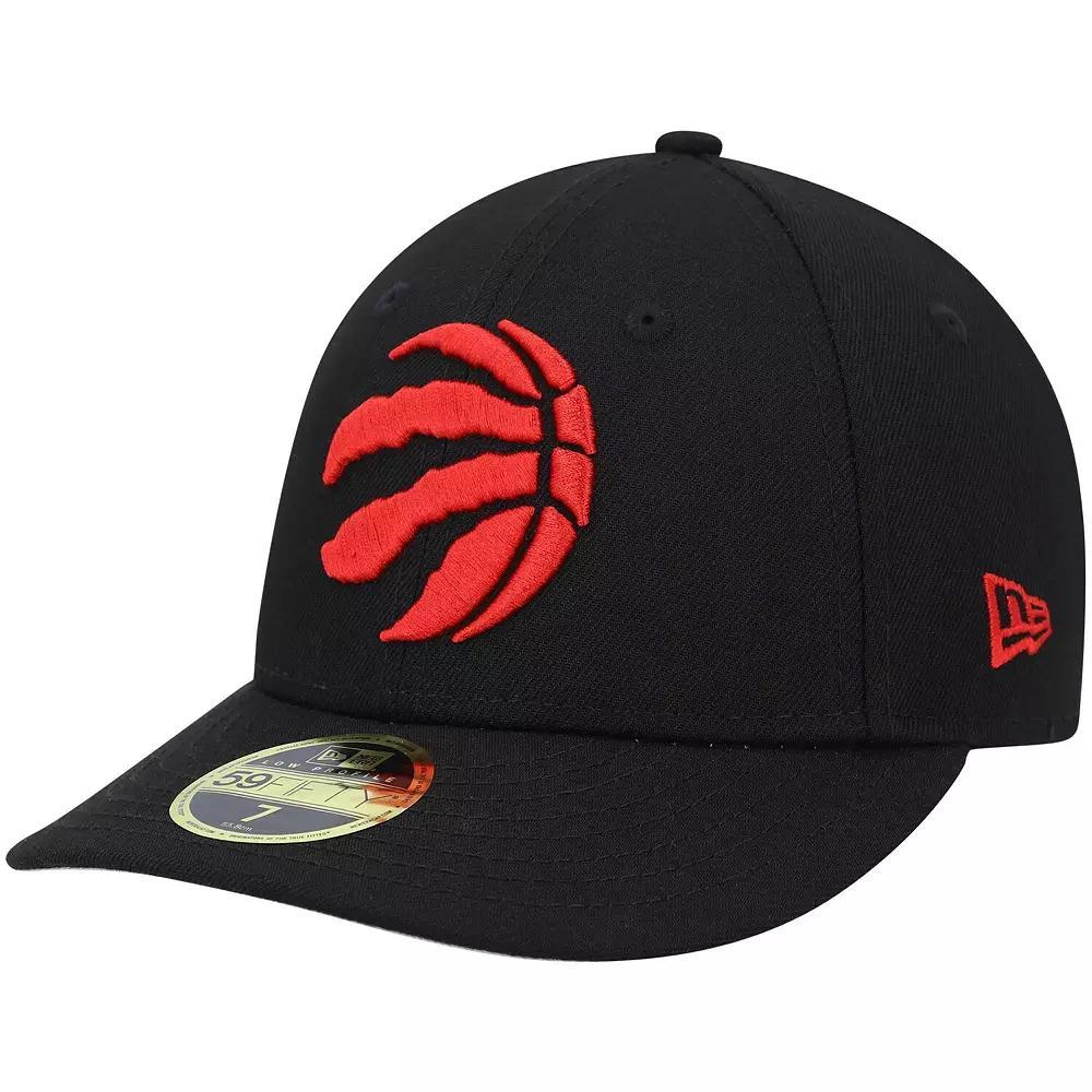 Men's New Era Black Toronto Raptors Team Low Profile 59FIFTY Fitted Hat, Size: 7 1/2, Rpt Black Product Image