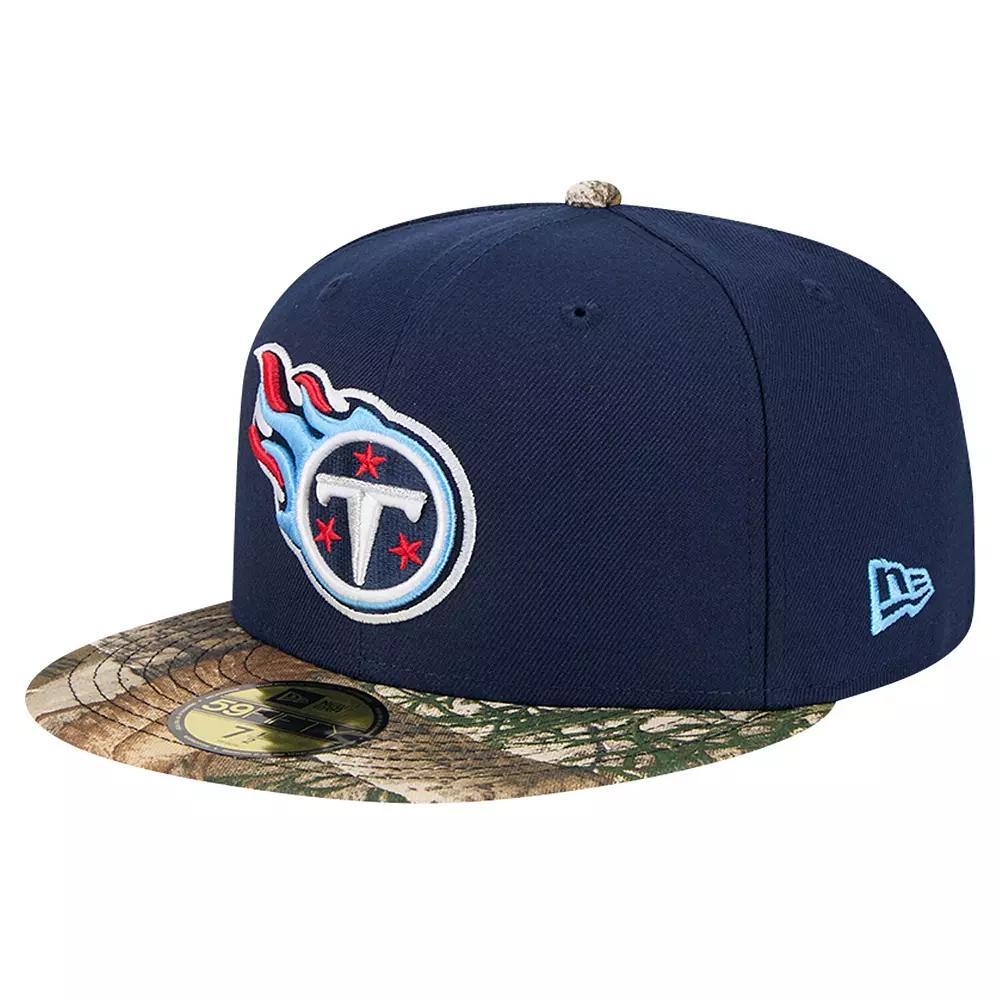 Men's New Era Navy Tennessee Titans Active Two-Tone Camo 59FIFTY Fitted Hat, Size: 7 1/8, Blue Product Image