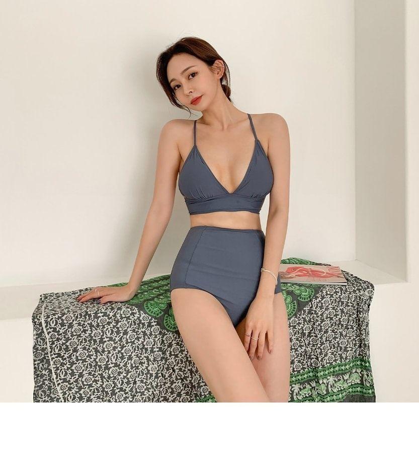 Set: Plain Bikini Top + Bottom Product Image