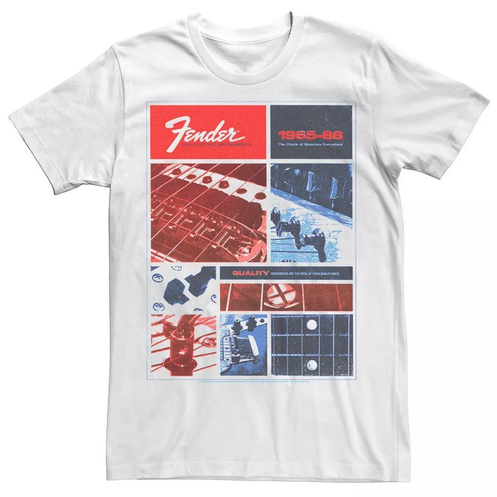 Men's Fender Red White And Blue Vintage Ad Graphic Tee, Size: Small Product Image