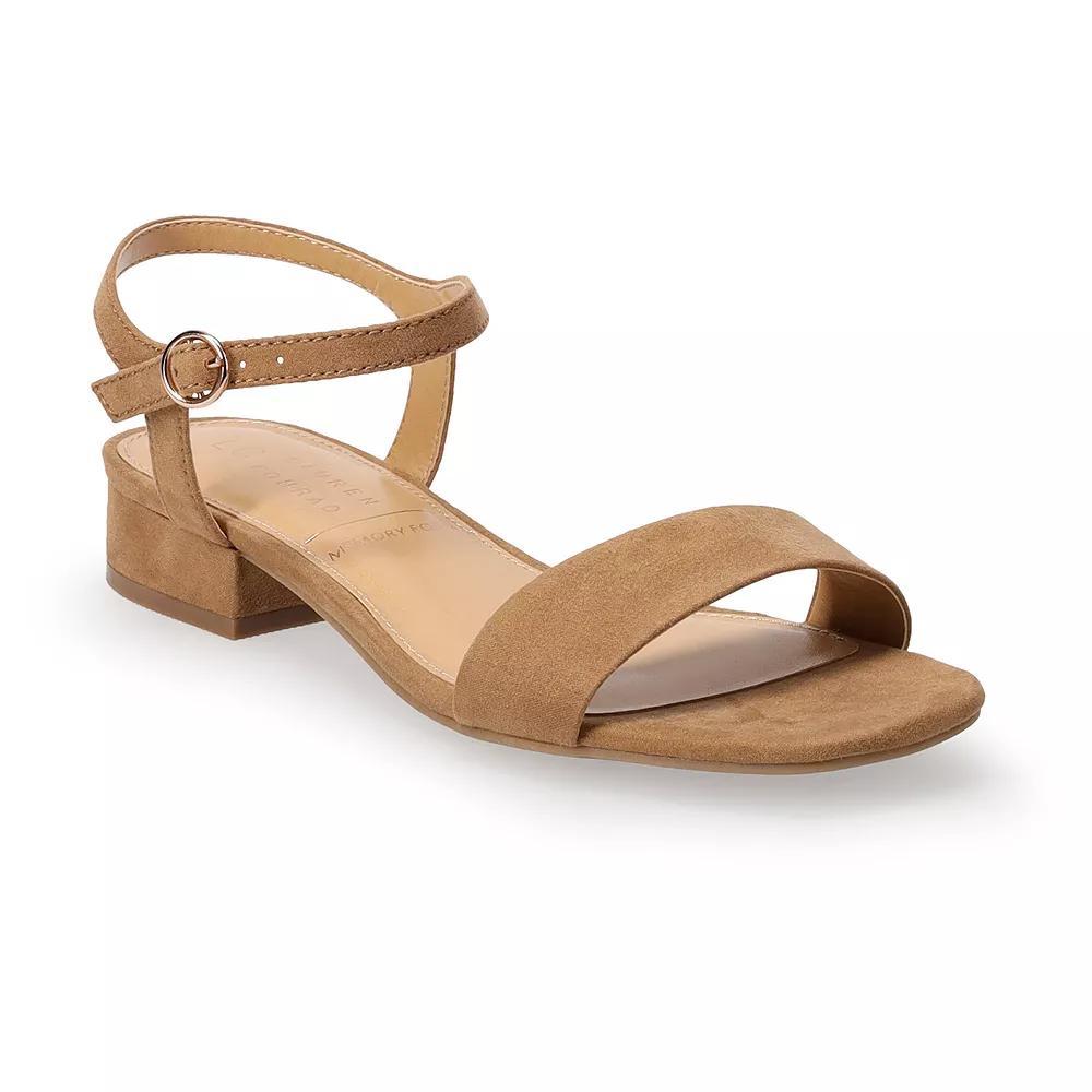 LC Lauren Conrad Obsidian Womens Block Heel Sandals Product Image