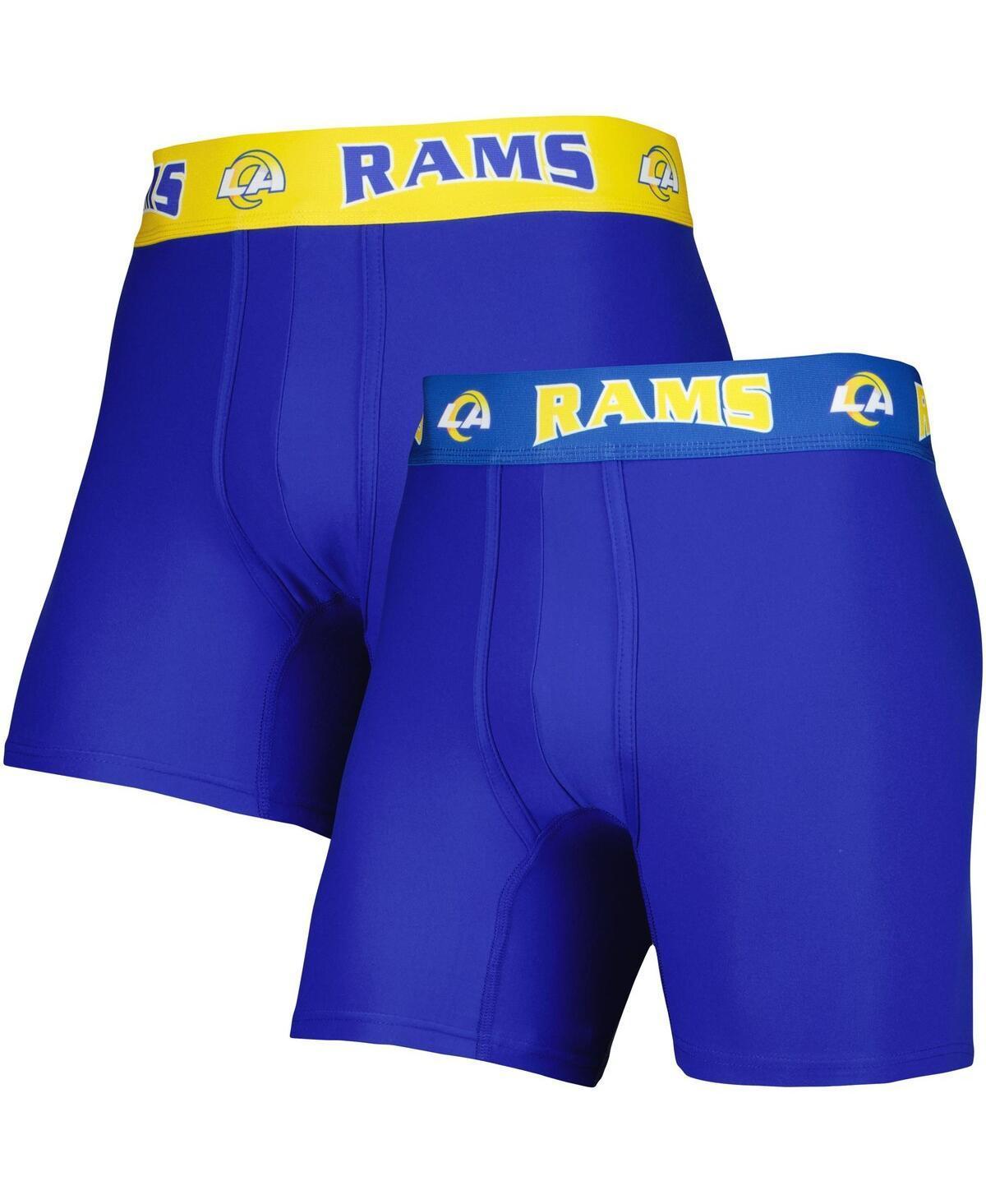 Men's Concepts Sport Royal/Gold Los Angeles Rams 2-Pack Boxer Briefs Set, Size: 2XL, Blue Product Image