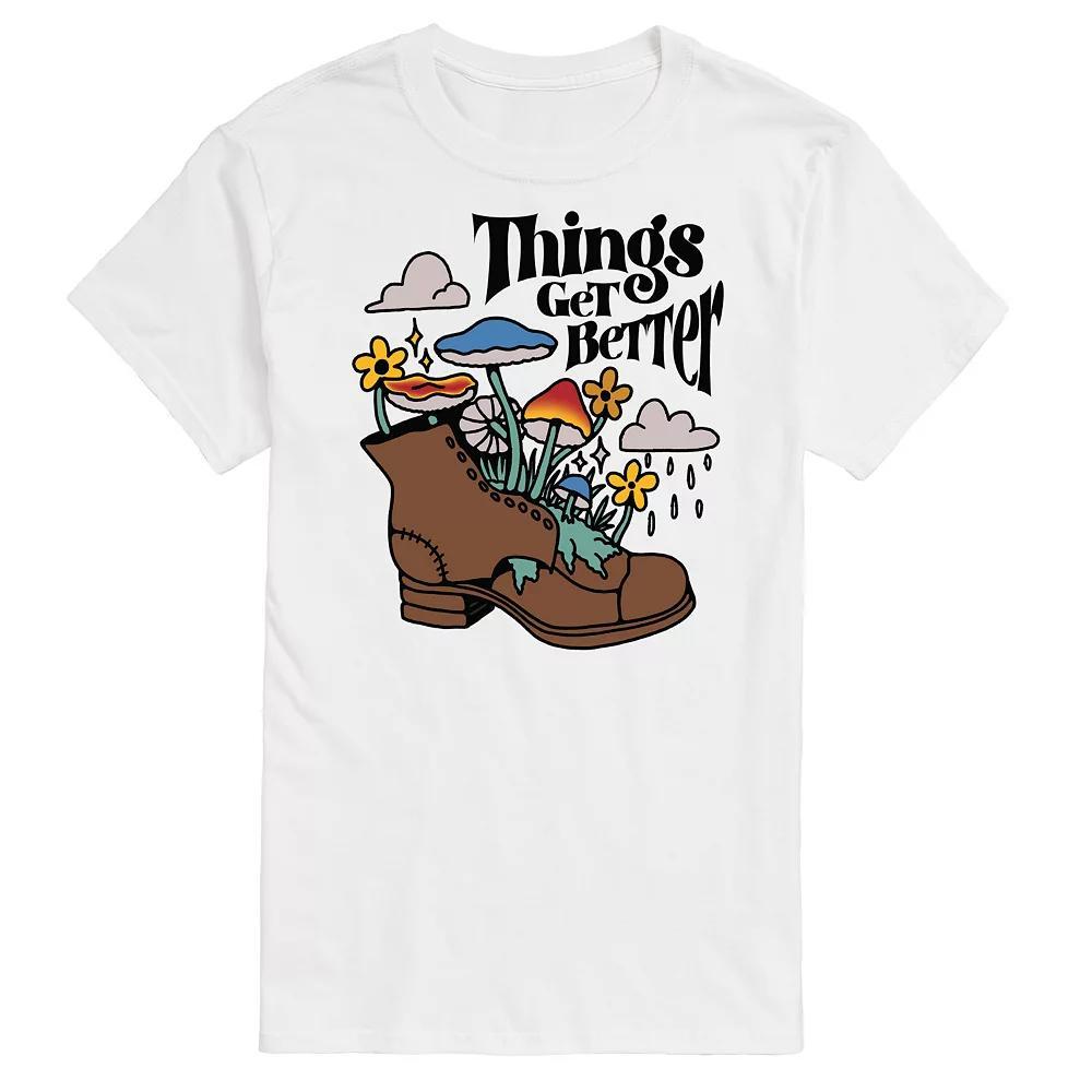 Big & Tall Things Get Better Tee, Mens Product Image